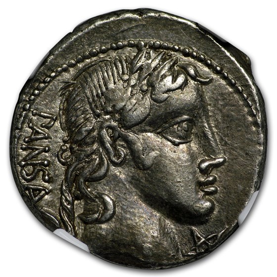 Roman Republic Silver Denarius C. Vibius Pansa (90 BC) XF NGC Roman Republic Silver Denarius C. Vibius Pansa (90 BC) XF NGC
